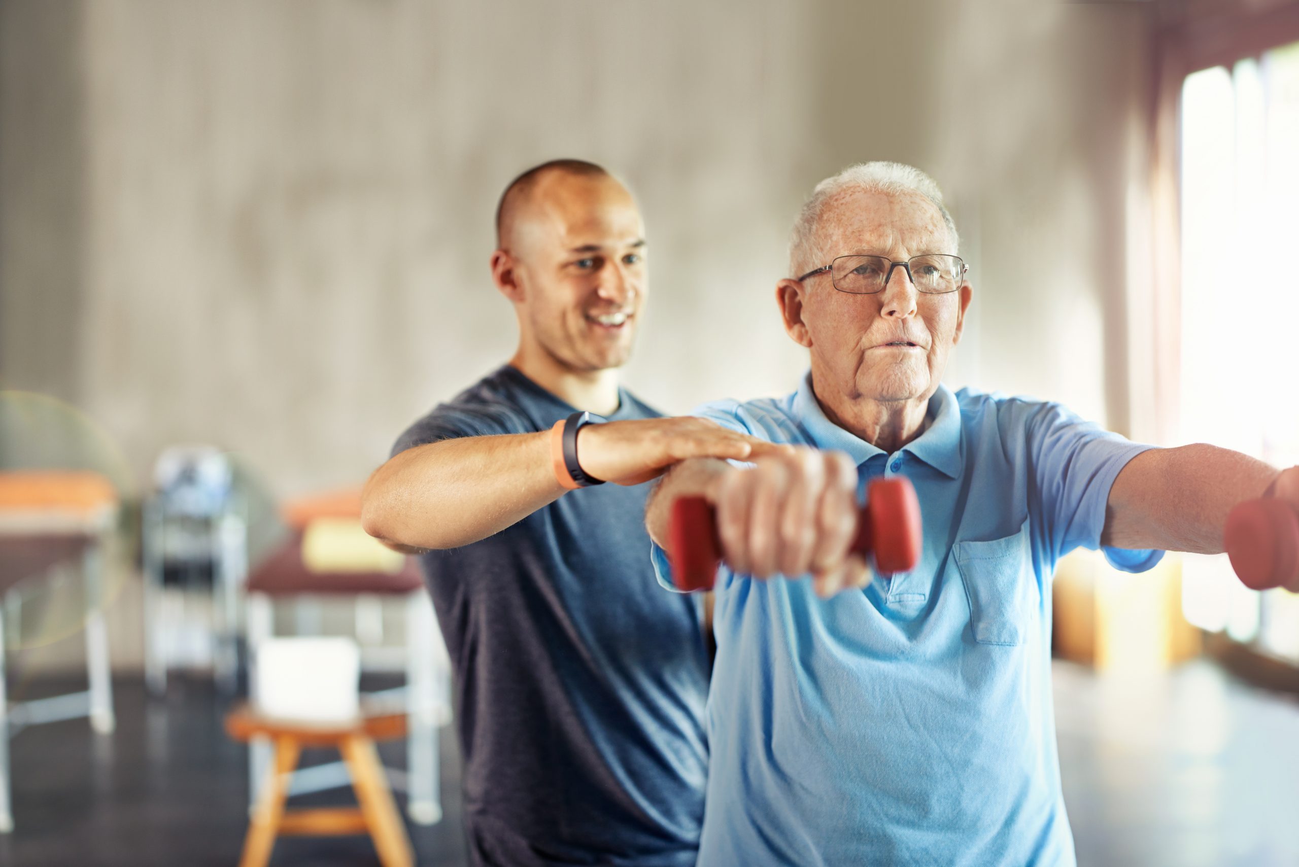 Patient working with a Physical Therapist